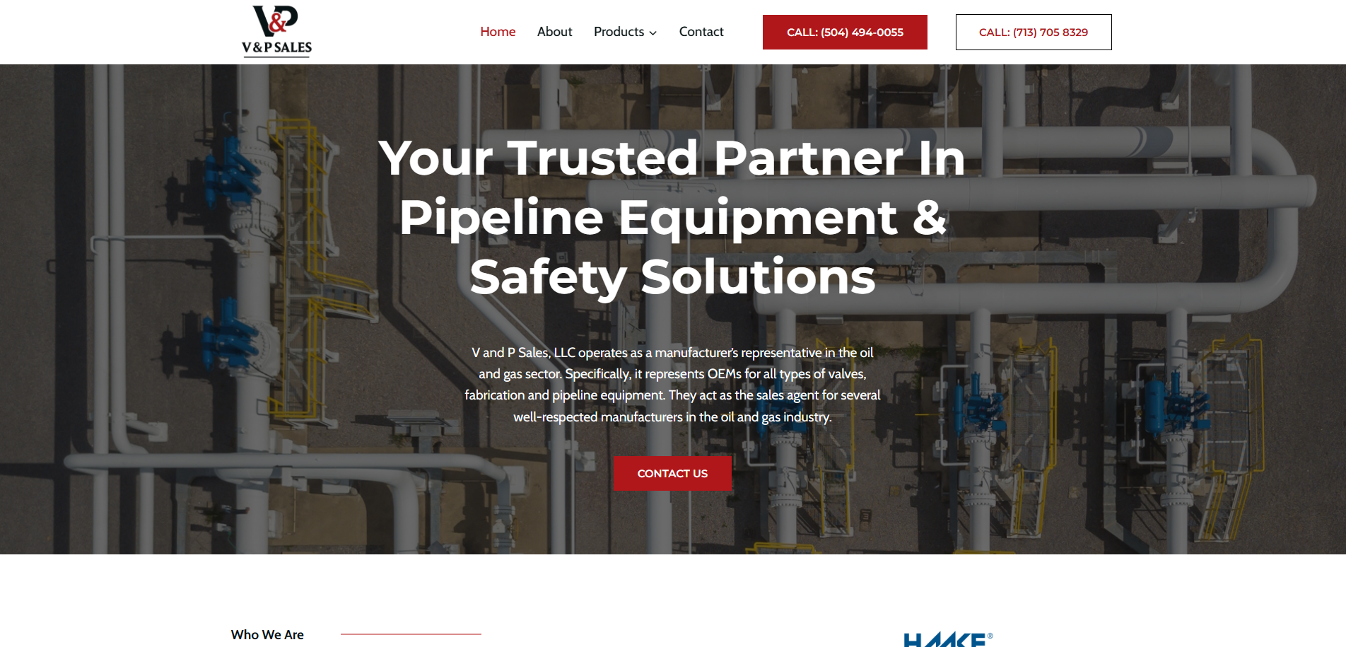 V and P Sales Website Design and Development Featured