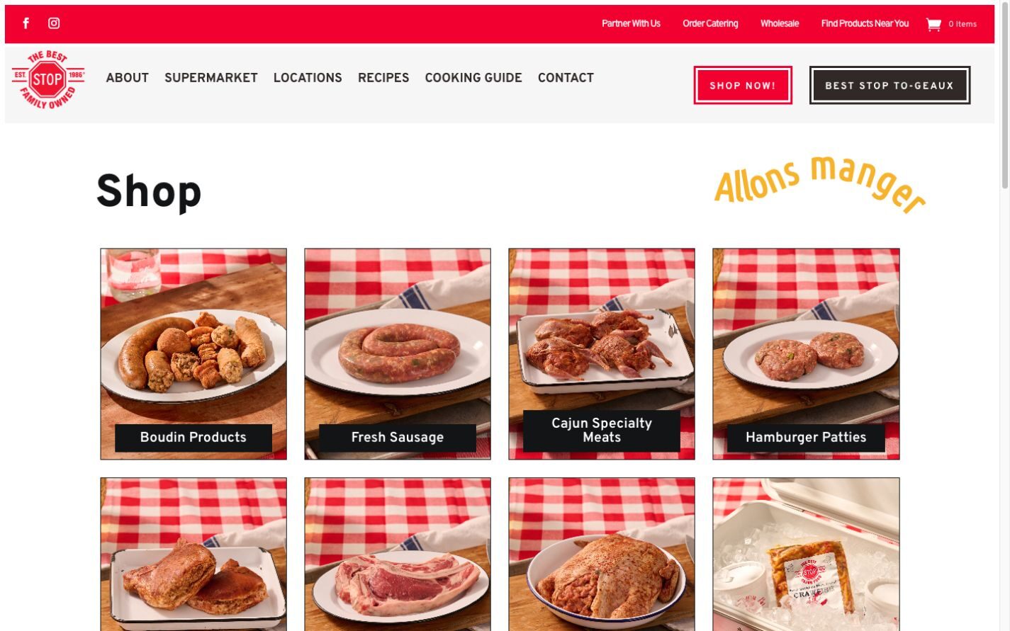 The Best Stop online shop on desktop